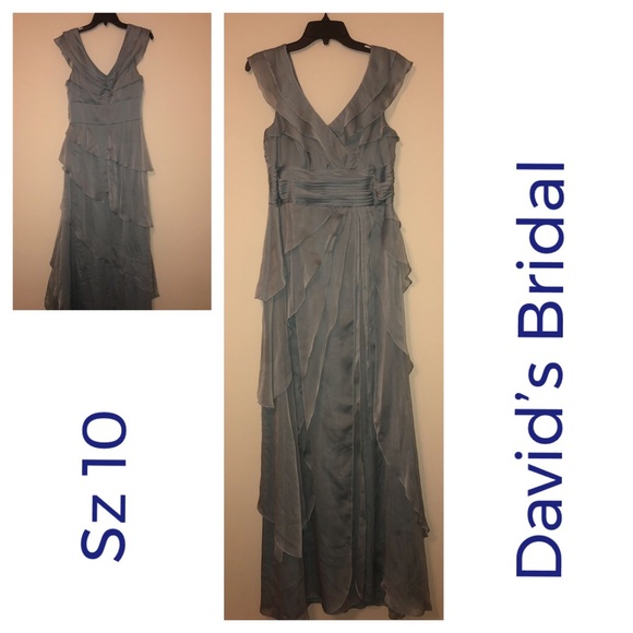 Layered Ruffle Chiffon Dress Size 10 - Picture 2 of 8